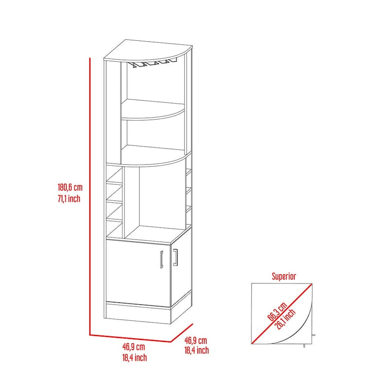 Mobile bar per cucina, sala da pranzo, soggiorno, noce scuro