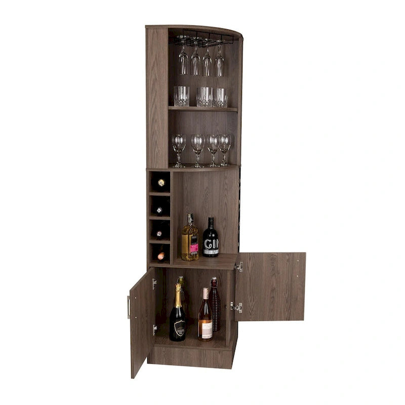 Mobile bar per cucina, sala da pranzo, soggiorno, noce scuro
