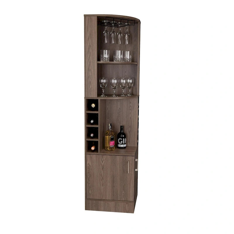 Mobile bar per cucina, sala da pranzo, soggiorno, noce scuro