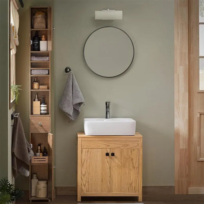 Black Bathroom Tall Cabinet - 7.87D x 7.87W x 70.87H
