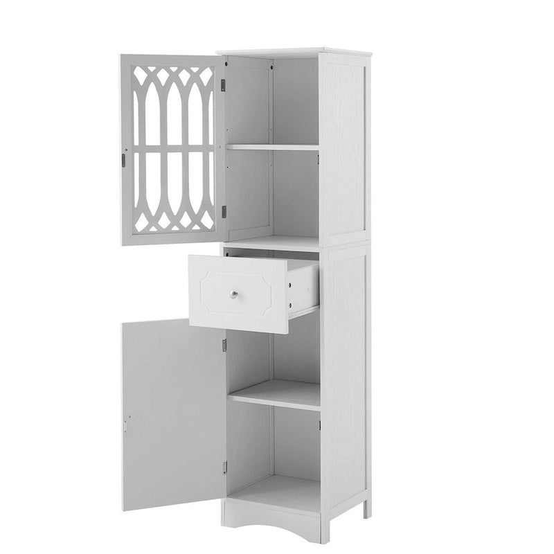 64 Wood 2-door Bathroom Cabinet with Adjustable Shelves