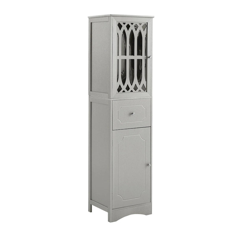 64 Wood 2-door Bathroom Cabinet with Adjustable Shelves