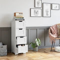 Badezimmer-Aufbewahrungsschrank, Seitenschrank mit 4 Schubladen - 11.8T x 11.8B x 32.5H