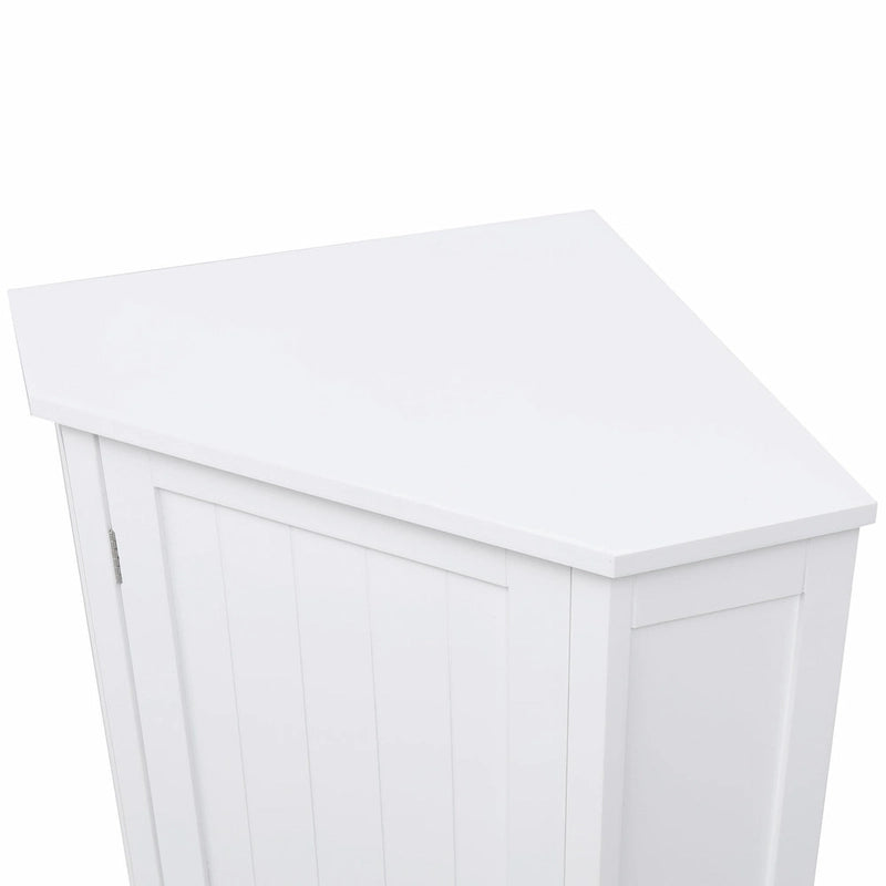 Triangle Corner Bathroom Storage Cabinet with Adjustable Shelf