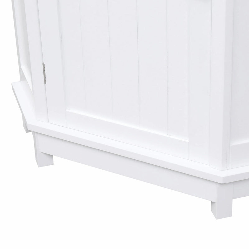 Triangle Corner Bathroom Storage Cabinet with Adjustable Shelf